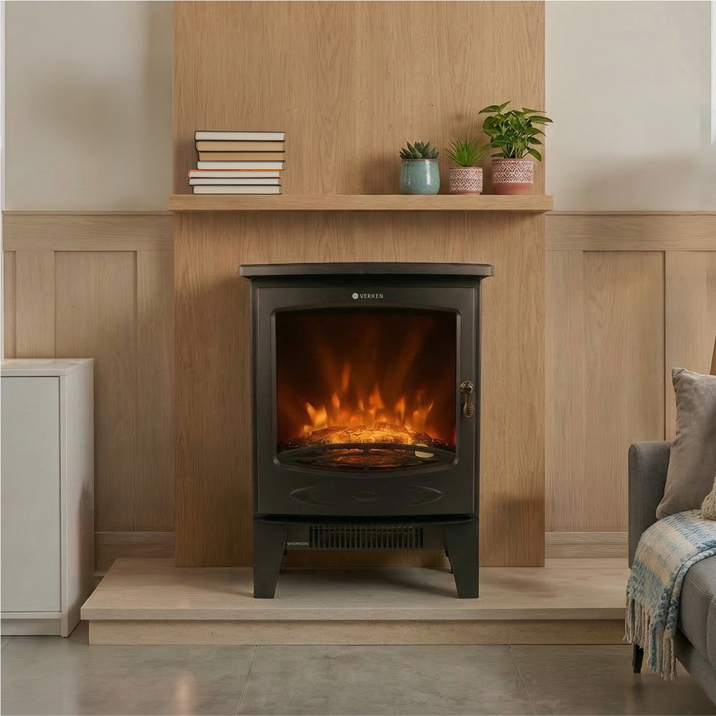 Calefactor Chimenea Eléctrica Fiura 1800W