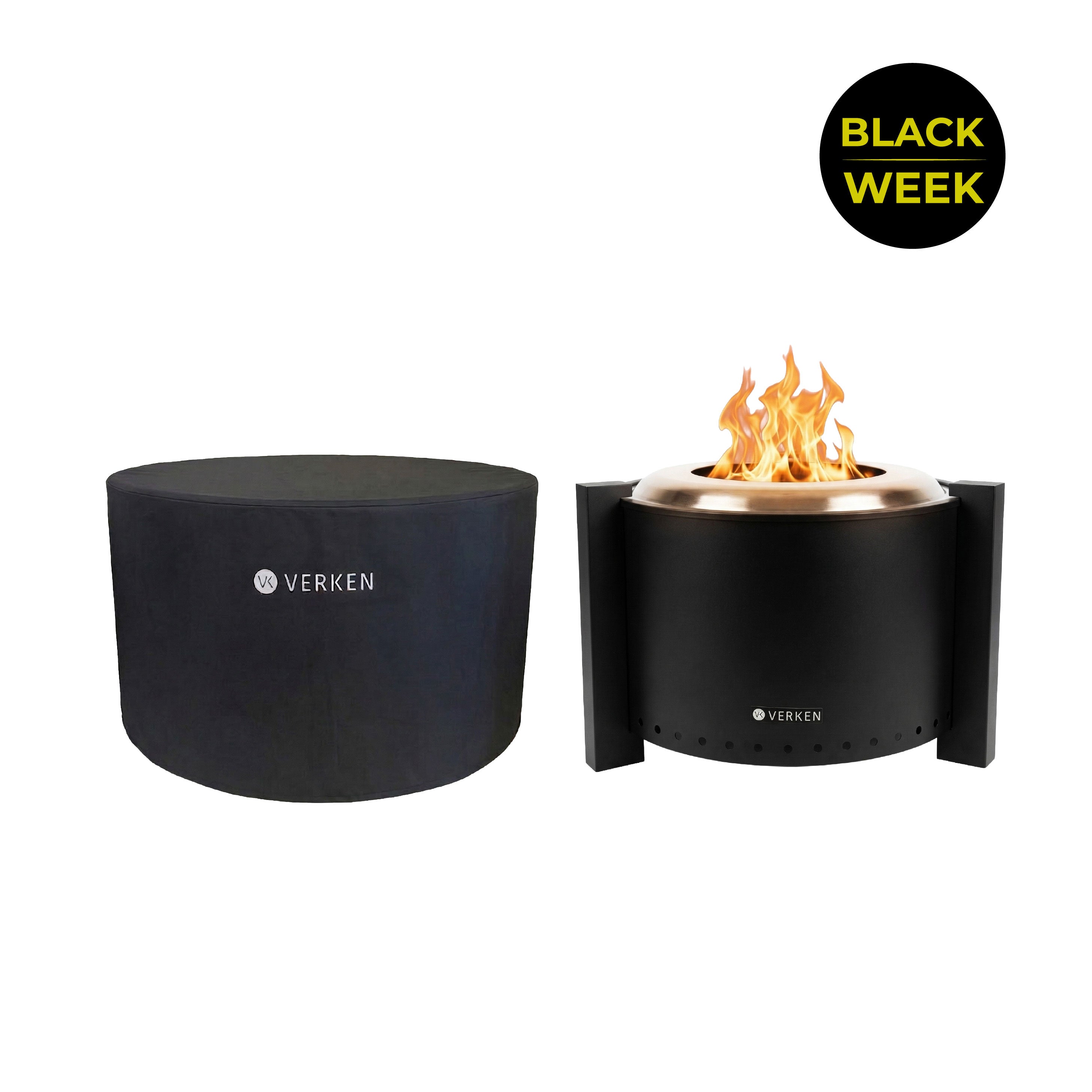 Pack Brasero 72 cm negro + Cobertor 72 cm