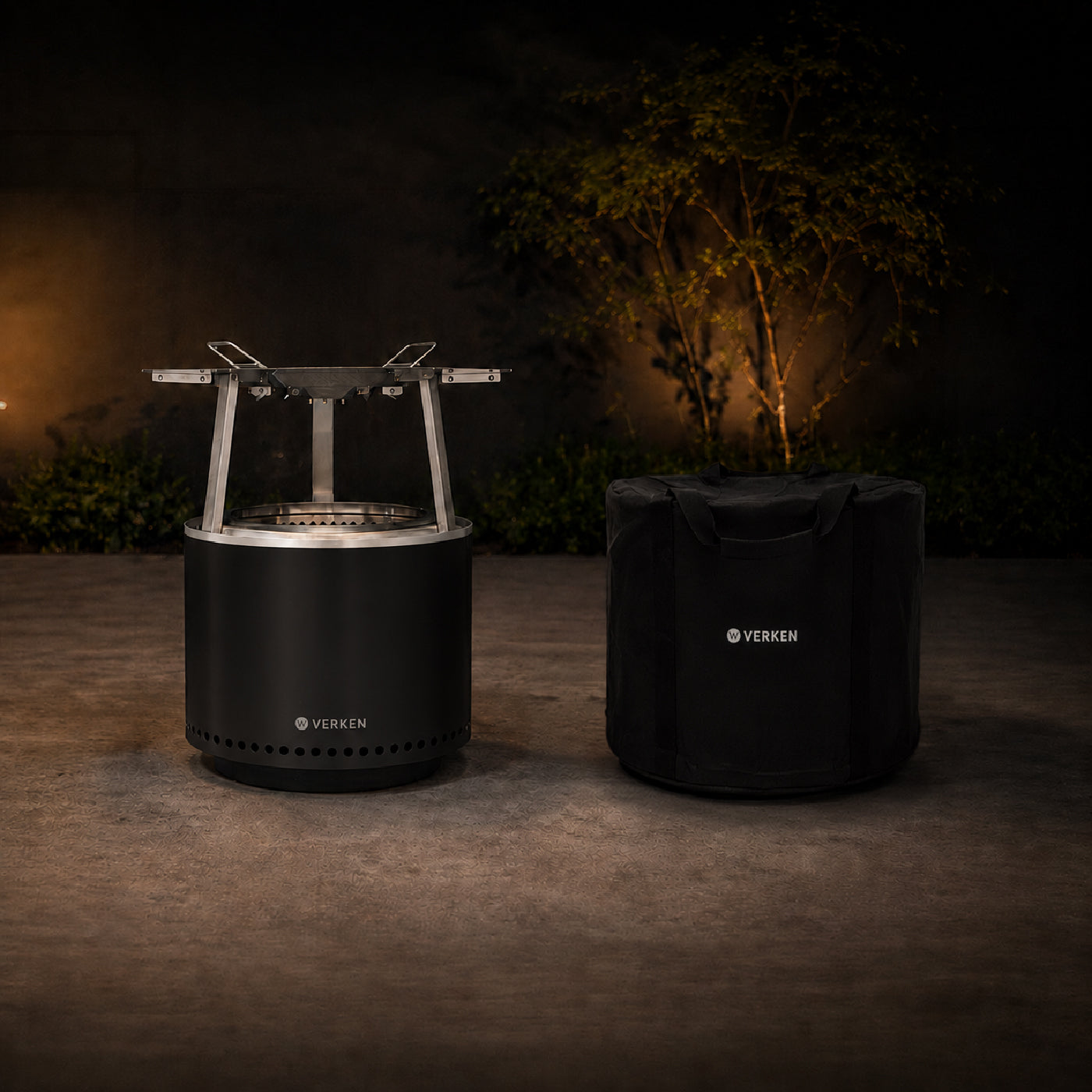 Pack Calor Brasero Sin Humo S 38 cm Negro + Deflector Calor + Cobertor