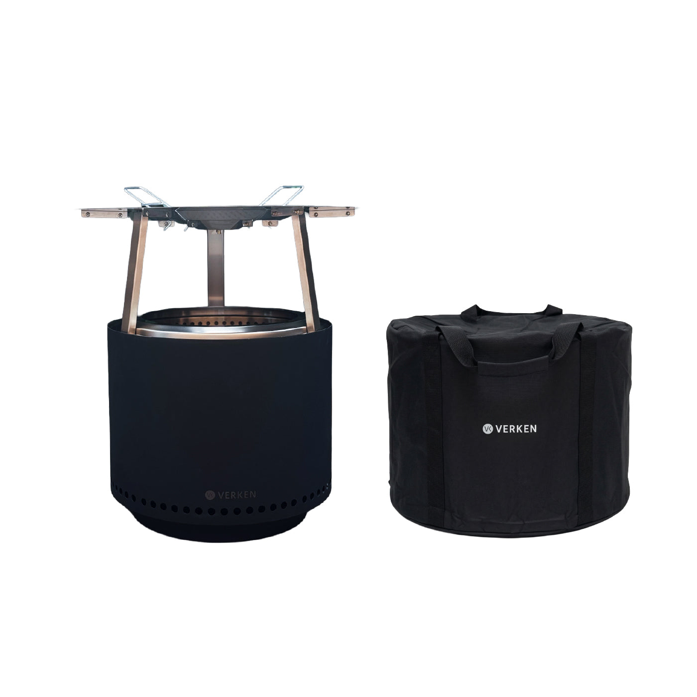 Pack Calor Brasero Sin Humo L 50cm Negro + Deflector Calor L + Cobertor L