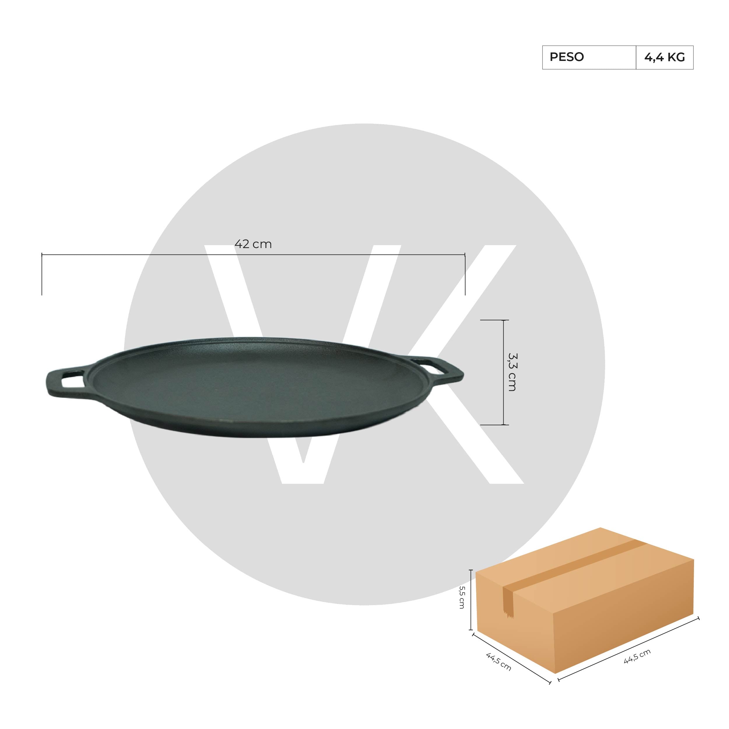 Plancha Fierro Fundido Universal  Brasero Sin Humo S