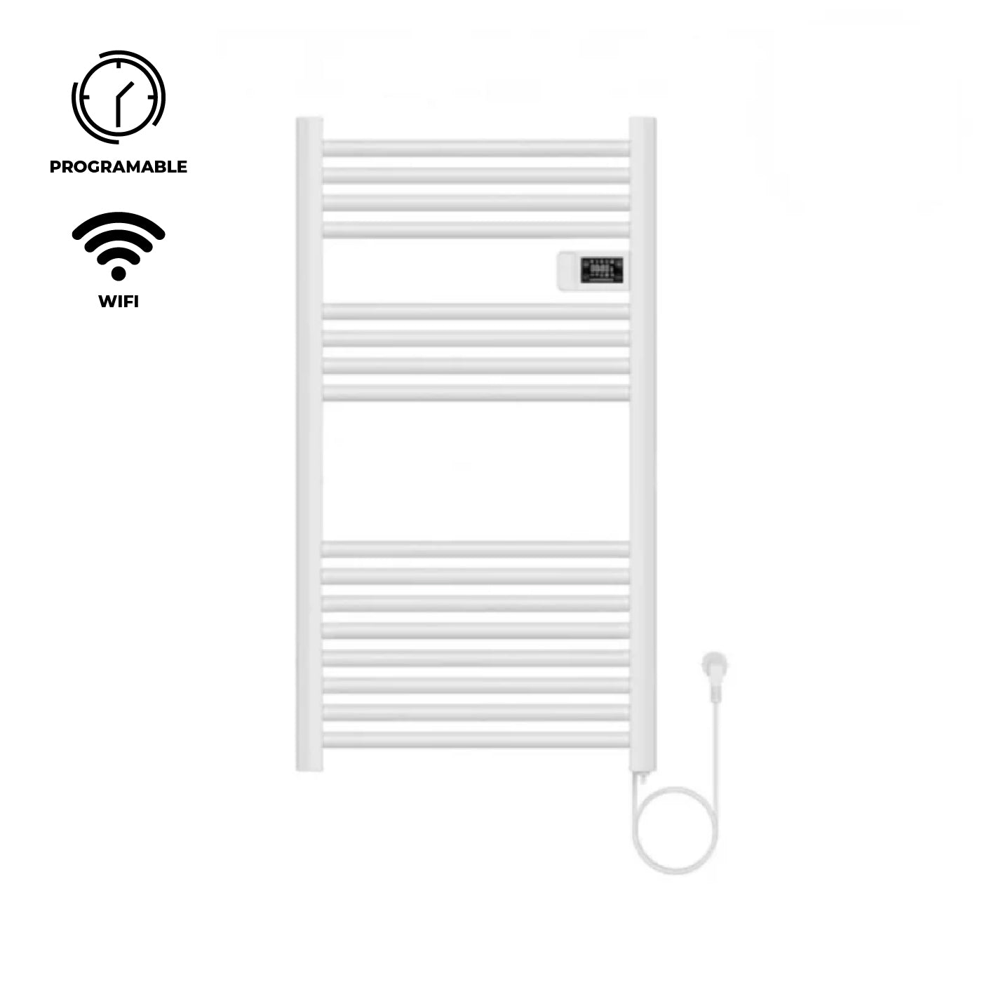 Calefactor Secador de Toallas WIFI Programable 500W Mural 88x54 cm Viglio Blanco