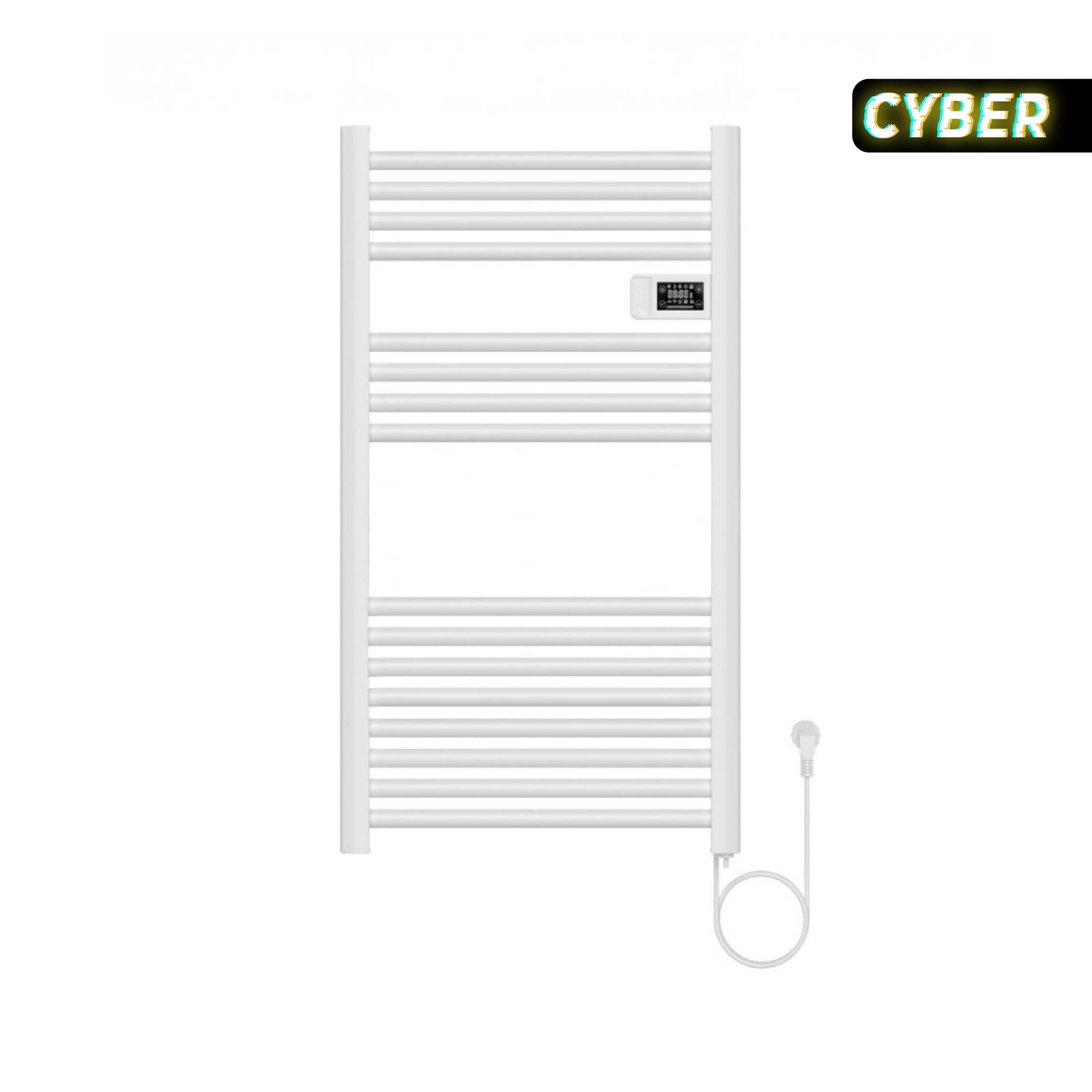 Calefactor Secador de Toallas Eléctrico para Baño Programable 500 w Mural 88x54 cm Vesubio Blanco