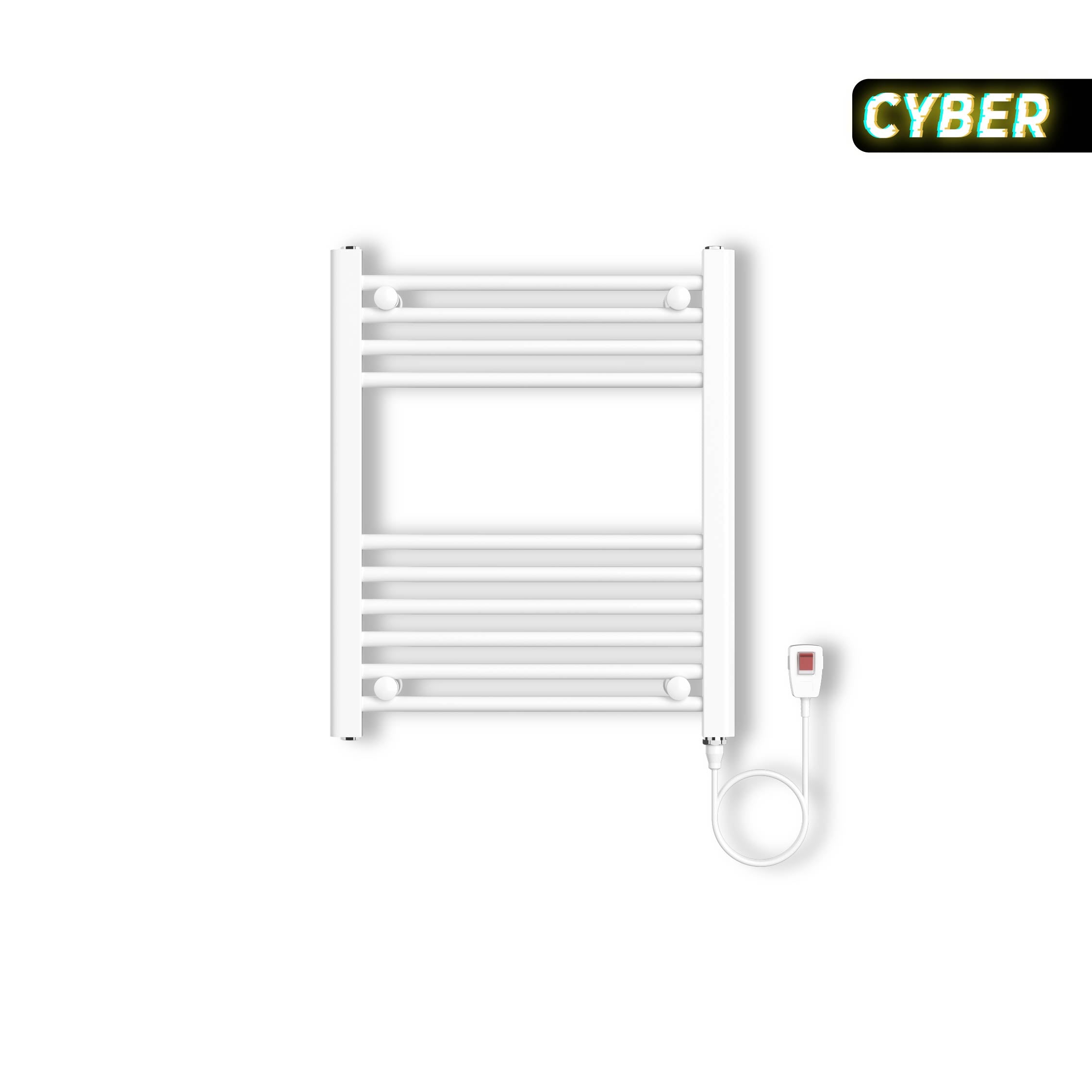 Calefactor Secador de Toallas Eléctrico para Baño 200W Mural 60x50 cm Lipari Blanco