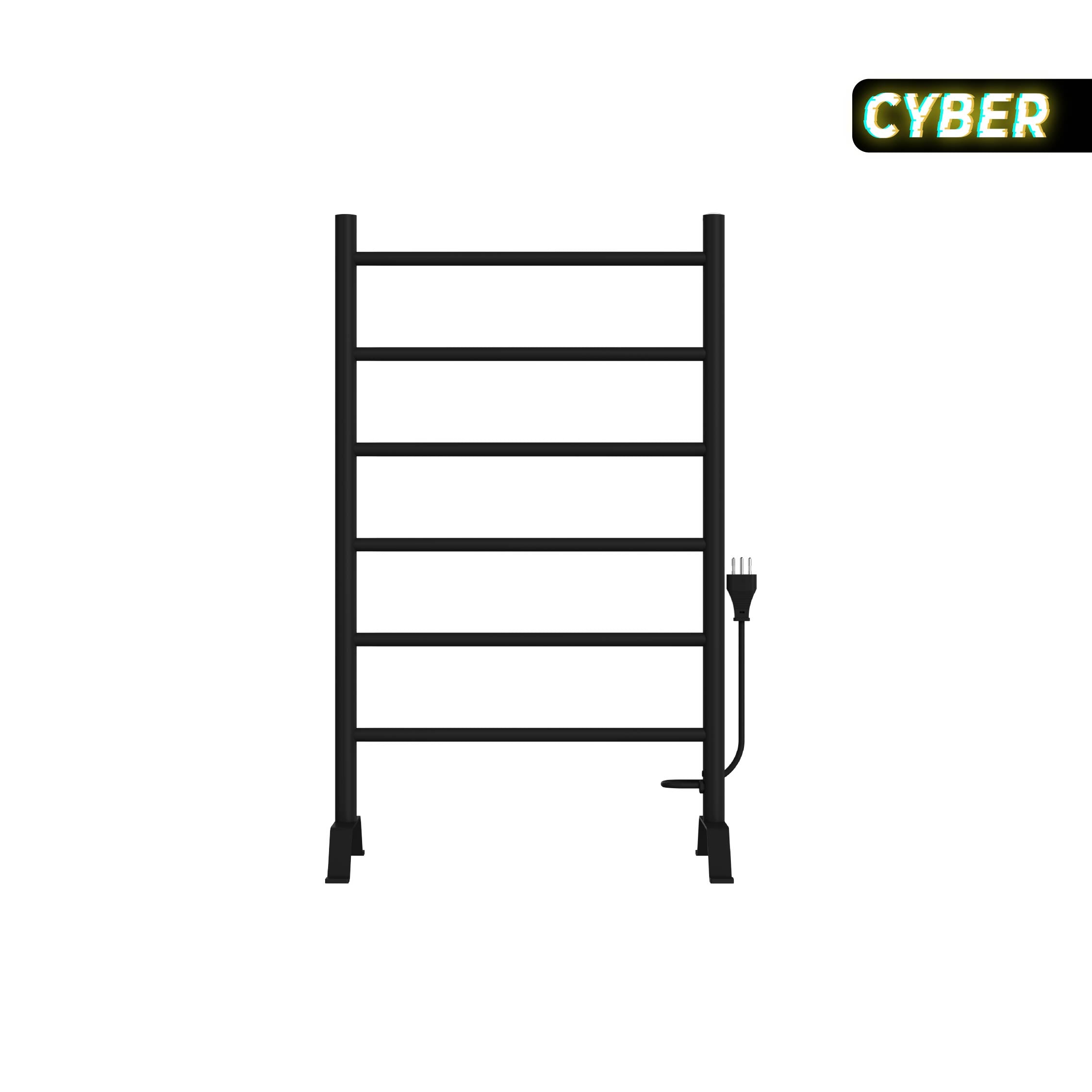 Calefactor Secador de Toallas Eléctrico para Baño 80W Pedestal 70x45 cm Vico Negro
