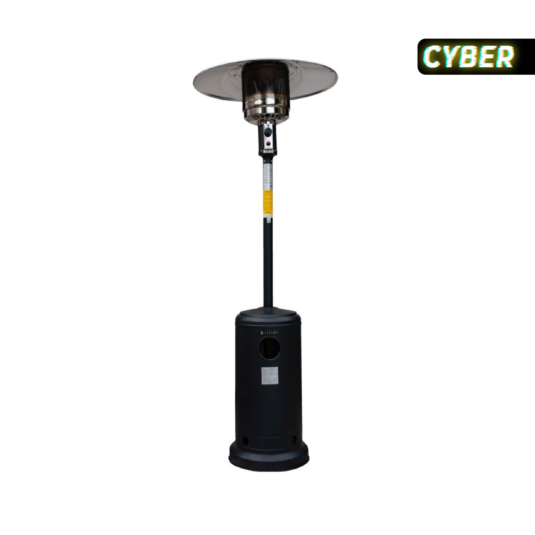 Estufa Exterior Gas Svart Pro - Negro Mate | Calefactor Gas para Terrazas y Patios
