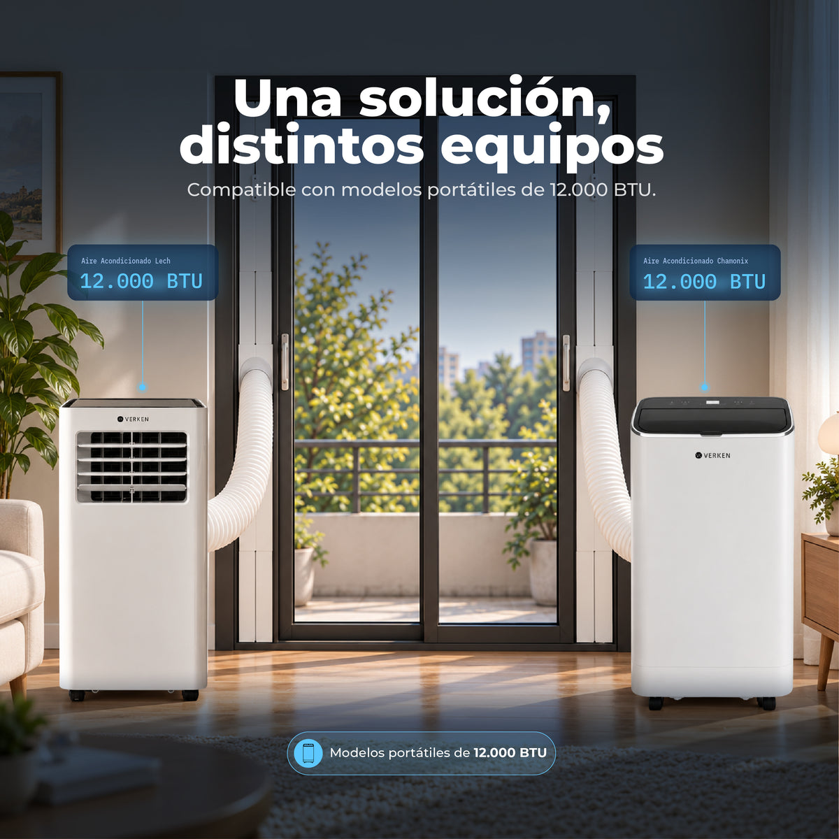 Kit Ventanal 2.2 metros Aire Acondicionado Portátil