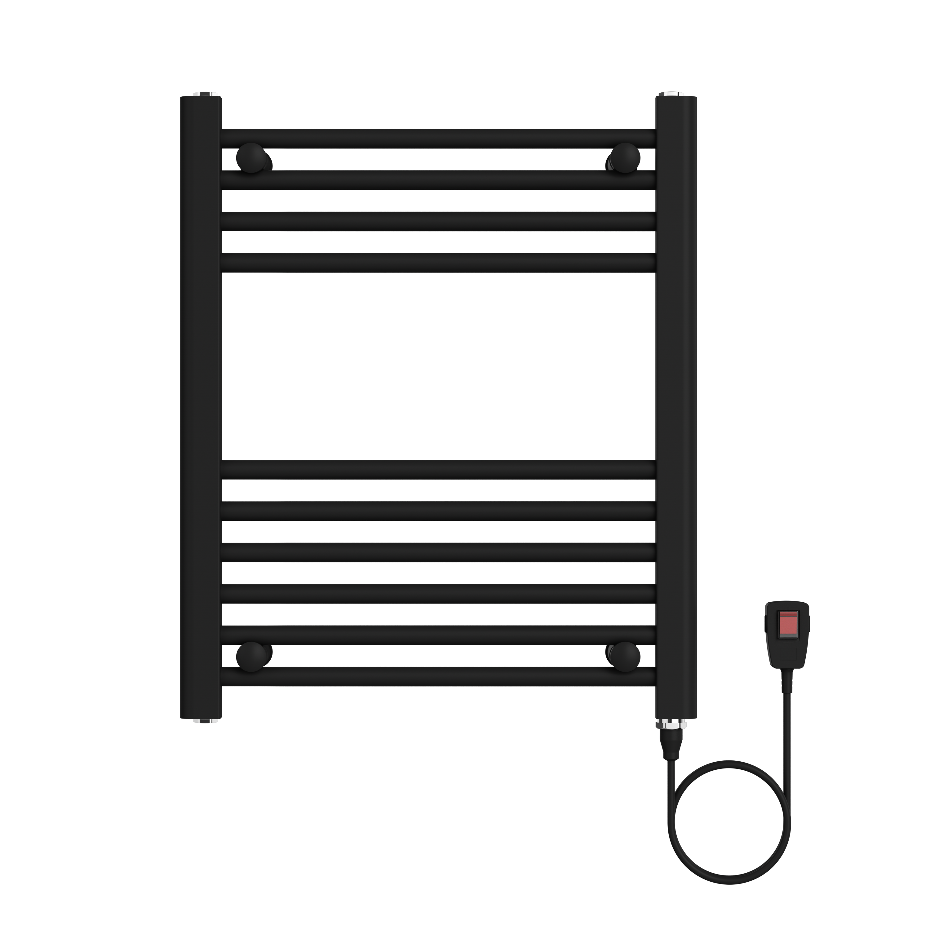 Calefactor Secador de Toallas Eléctrico para Baño 200W Mural 60x50 cm Lipari Negro