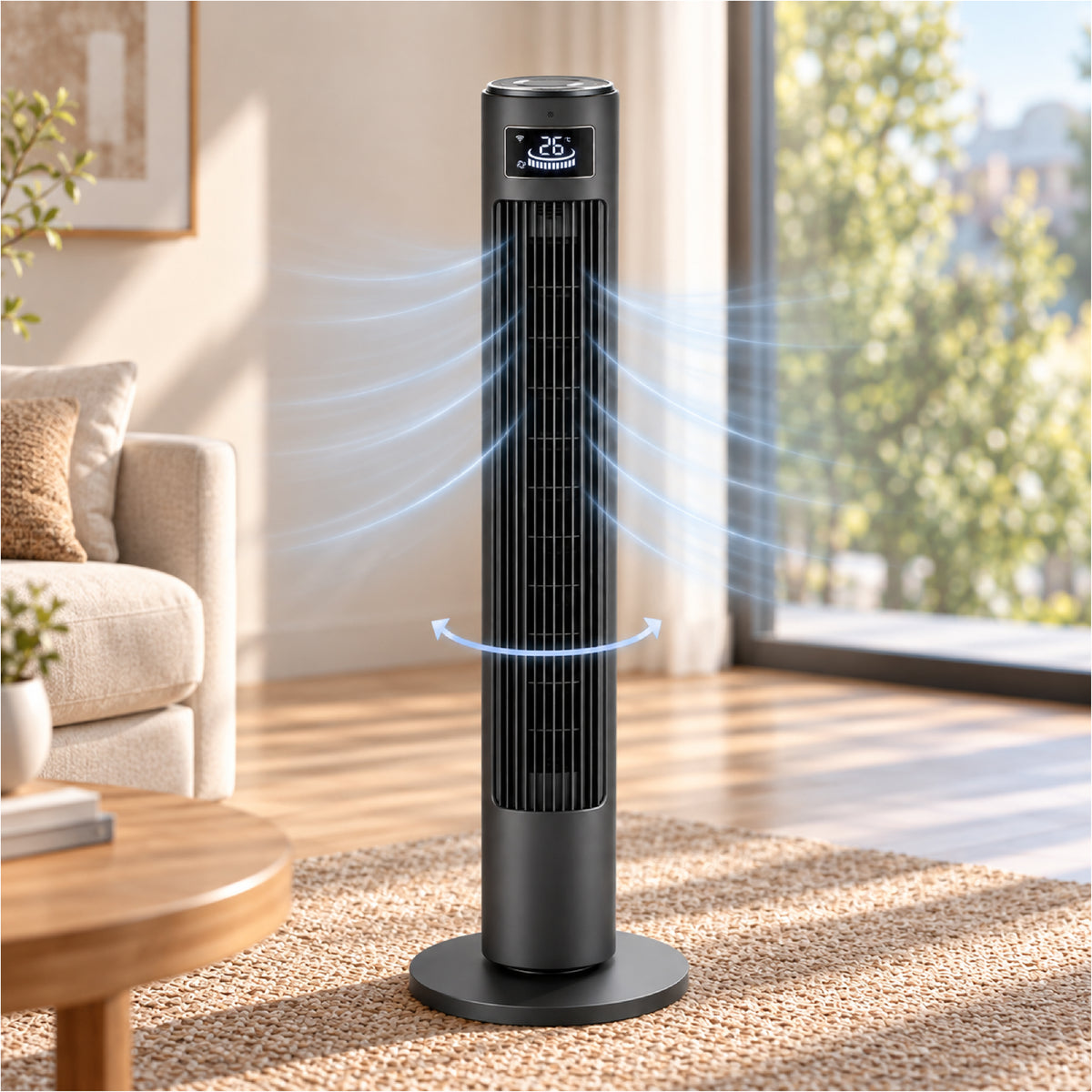 Ventilador de Torre Wifi 102 cm Nordan - 3 Velocidades + Control Remoto
