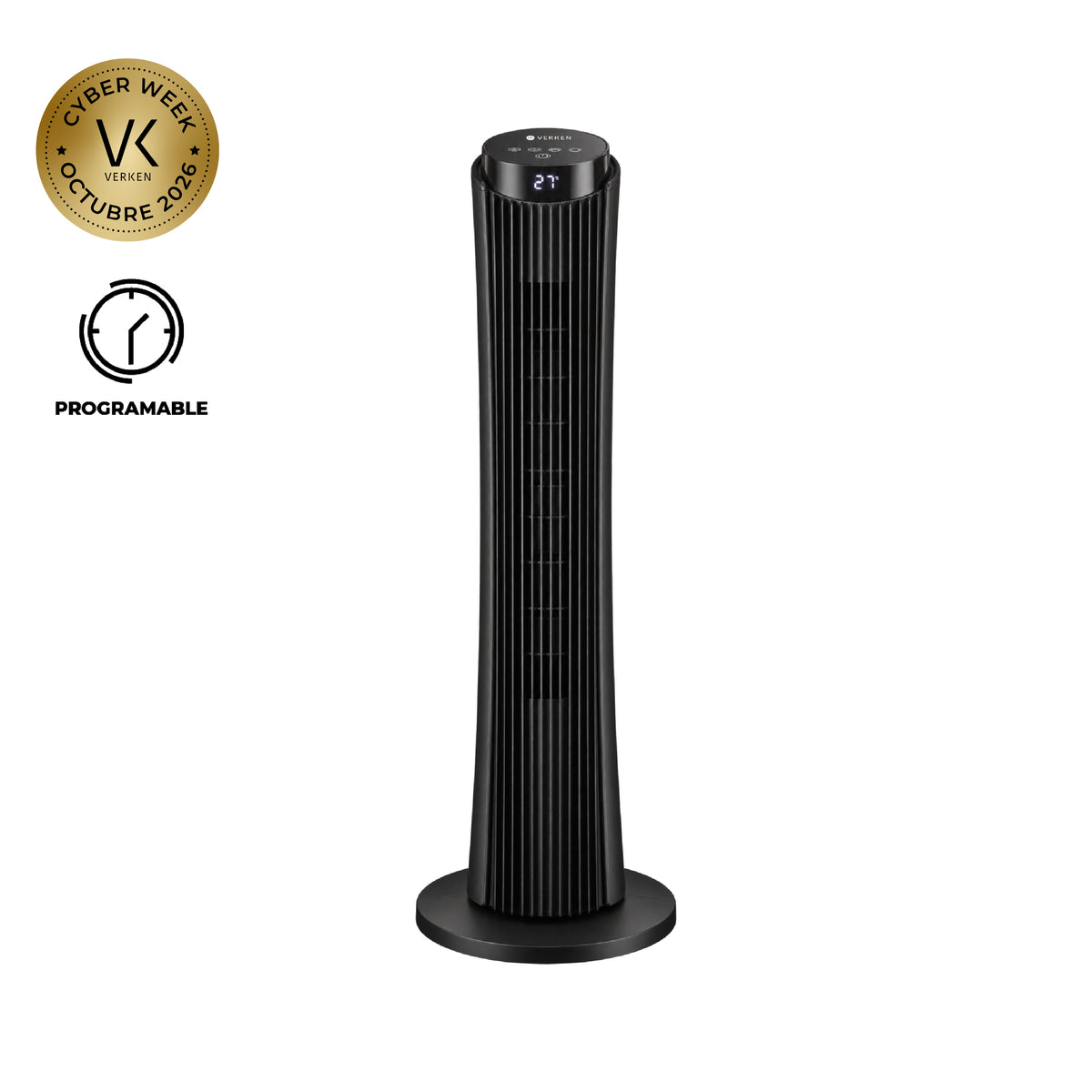 Ventilador de Torre 86 cm Boreal - 3 Velocidades + Control Remoto