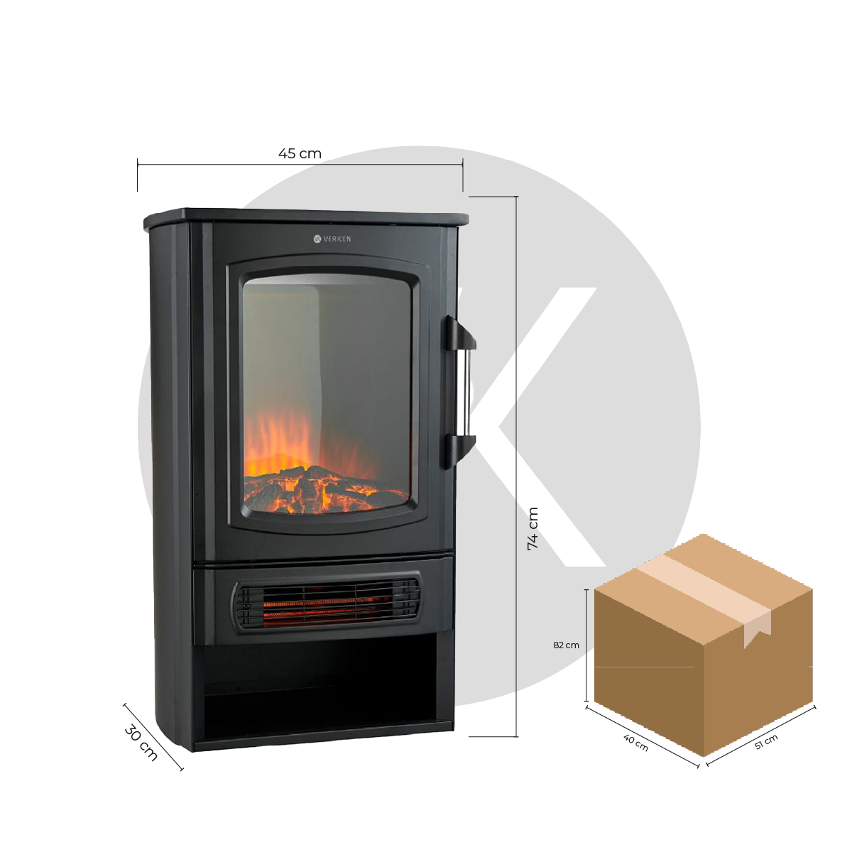 Chimenea Eléctrica Magma 2000W