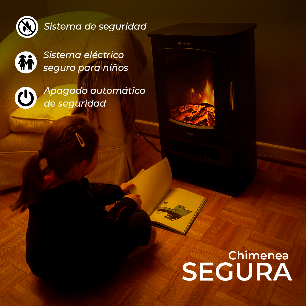 Chimenea Eléctrica Magma 2000W