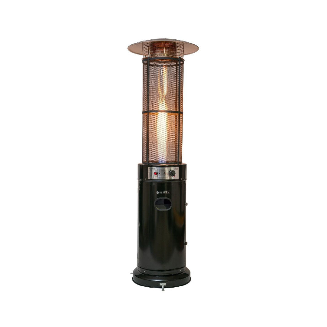 Estufa Exterior Gas Mork - Negro | Calefactor Gas para Terrazas y Patios
