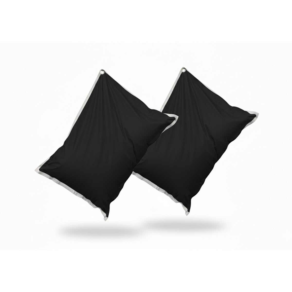 Pack 2 Cojines Anakena Exterior Marengo/Negro con Borde