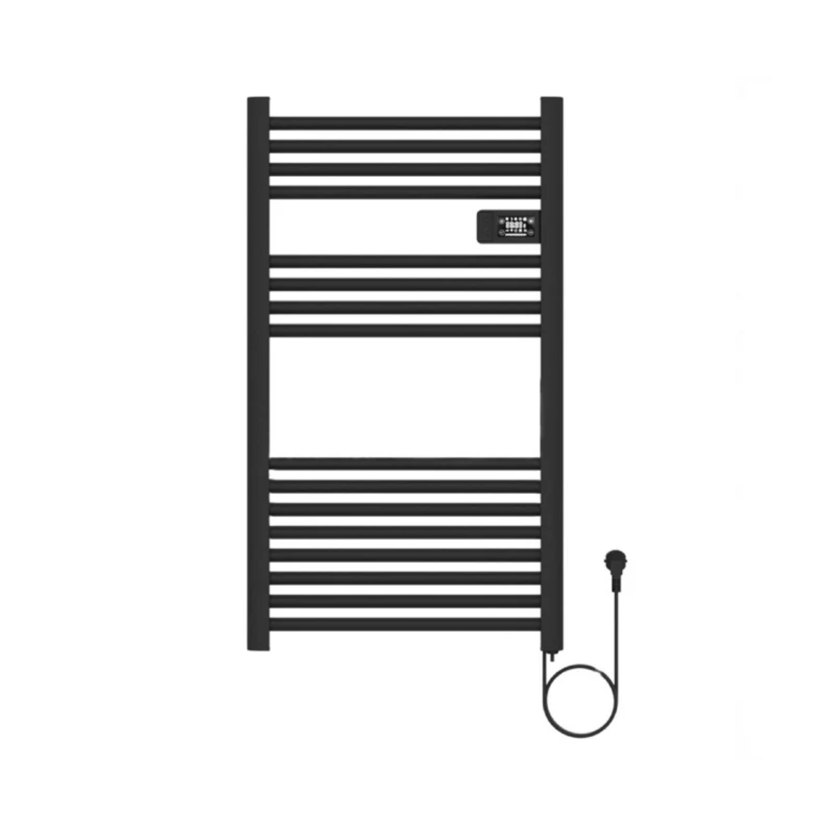 Calefactor Secador de Toallas Eléctrico para Baño Programable 500 w Mural 88x54 cm Vesubio Negro