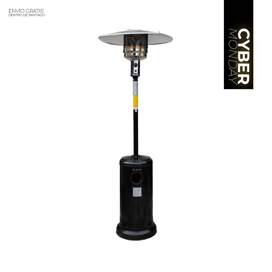 Estufa Exterior Gas Svart Pro - Negro | Calefactor Gas para Terrazas y Patios