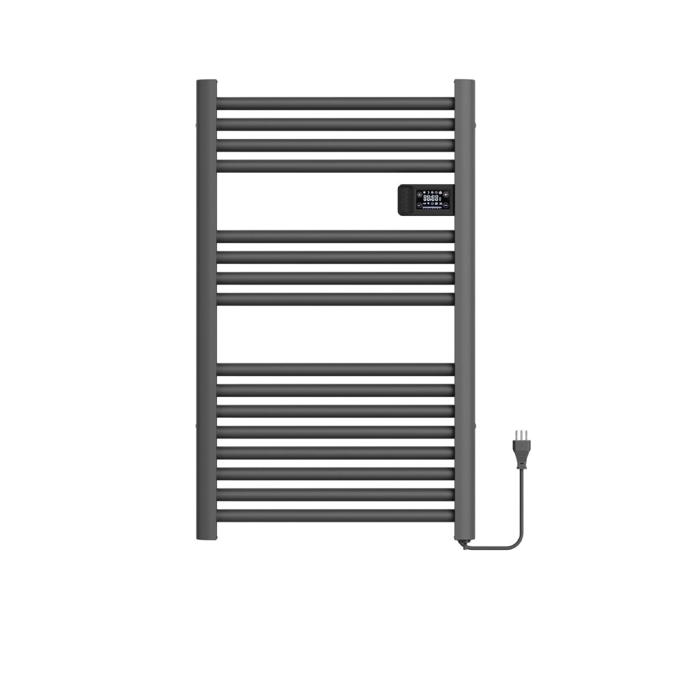 Calefactor Secador de Toallas Programable 500 w Mural 88x54 cm Vesubio Gris Grafito