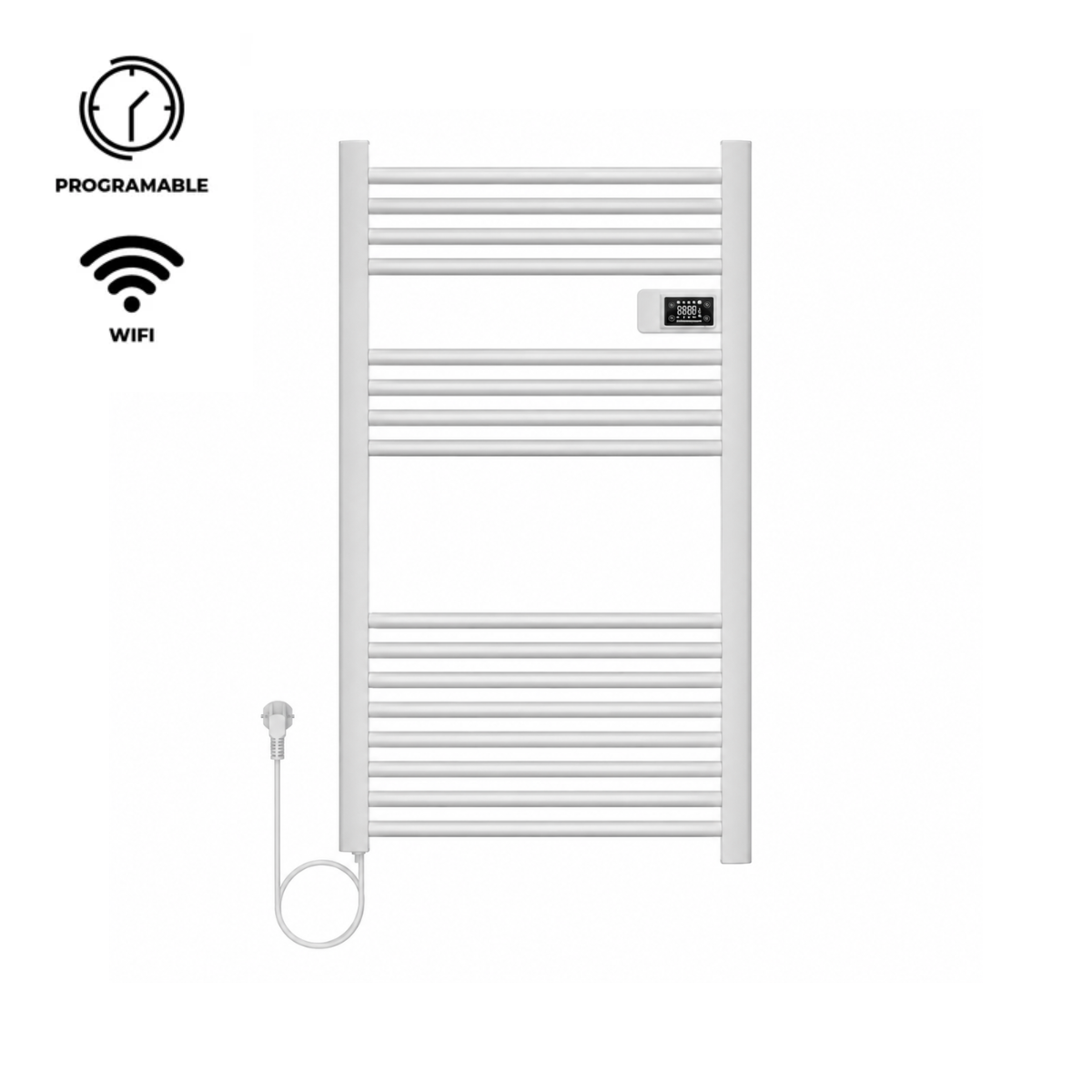 Calefactor Secador de Toallas WIFI Programable 500W Mural 88x54 cm Viglio Blanco